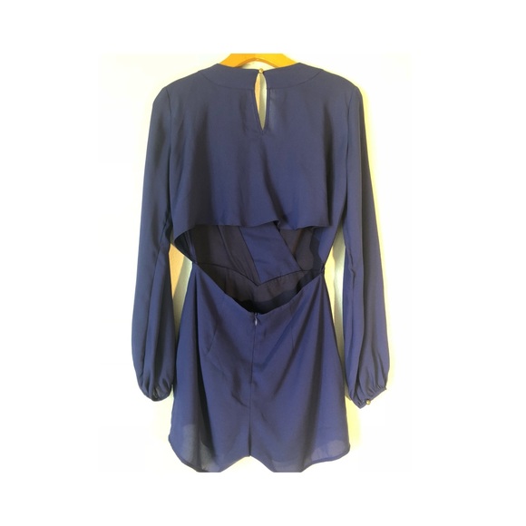 Royal blue long sleeve romper - Picture 3 of 6